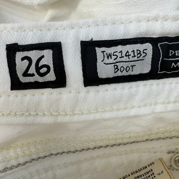 Miss Me Jeans Women's 26 (2) White Boot Cut Embellished Western Wear Summer - Picture 8 of 16